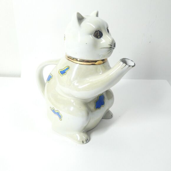 Cat Shaped Teapot Figural Vintage Goldcastle - Picture 4 of 11